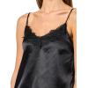 Forever 21 Women’s Satin Cami with Lace Trim(Black)