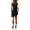 Forever 21 Women’s Sleeveless Mini Dress with Lace(Black)