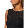 Forever 21 Women’s Sleeveless Mini Dress with Lace(Black)