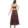 Forever 21 Women’s Smocked Maxi Dress(Brown)