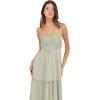 Forever 21 Women’s Smocked Maxi Dress(Green)