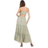Forever 21 Women’s Smocked Maxi Dress(Green)