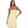 Forever 21 Women’s Smocked Maxi Dress(Yellow)