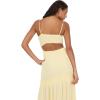 Forever 21 Women’s Smocked Maxi Dress(Yellow)