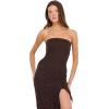 Forever 21 Women’s Strapless Lace Maxi Dress(Brown)