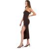 Forever 21 Women’s Strapless Lace Maxi Dress(Brown)