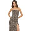 Forever 21 Women’s Strapless Lace Maxi Dress(Leopard)