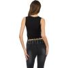 Forever 21 Women’s Stud Tank with Asymmetrical Hem(Black)
