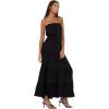 Forever 21 Women’s Tube Maxi Dress with Crochet Inserts(Black)