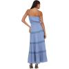 Forever 21 Women’s Tube Maxi Dress with Crochet Inserts(Blue)