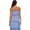 Forever 21 Women’s Tube Maxi Dress with Crochet Inserts(Blue)