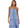 Forever 21 Women’s Tube Maxi Dress with Crochet Inserts(Blue)