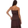 Forever 21 Women’s Tube Maxi Dress with Crochet Inserts(Brown)