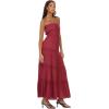 Forever 21 Women’s Tube Maxi Dress with Crochet Inserts(Burgundy)