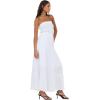 Forever 21 Women’s Tube Maxi Dress with Crochet Inserts(Ivory)