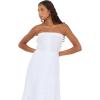 Forever 21 Women’s Tube Maxi Dress with Crochet Inserts(Ivory)