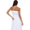 Forever 21 Women’s Tube Maxi Dress with Crochet Inserts(Ivory)