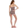 Forever 21 Women’s Yummy Rib Lace Tank to Match Shorts Sold Separately(Leopard)