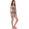 Forever 21 Women’s Yummy Rib Shorts with Lace Trim and Drawstring(Leopard)