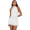 Forever 21 Women’s Halter Neck Mini Lace Dress(Ivory)