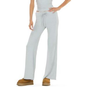 Forever 21 Women’s Lace Trim Pants with Drawstring Waist(Grey)
