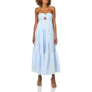 Forever 21 Women’s Maxi Dress with Twist Front(Blue)
