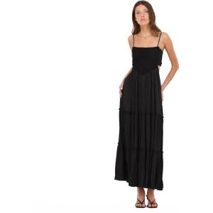 Forever 21 Women’s Smocked Maxi Dress(Black)