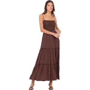 Forever 21 Women’s Smocked Maxi Dress(Brown)