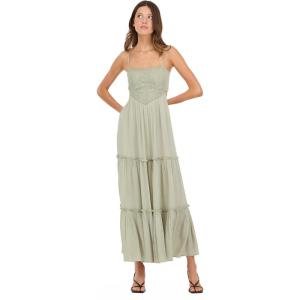 Forever 21 Women’s Smocked Maxi Dress(Green)