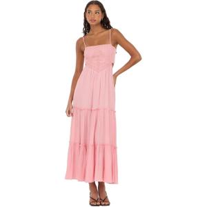 Forever 21 Women’s Smocked Maxi Dress(Pink)