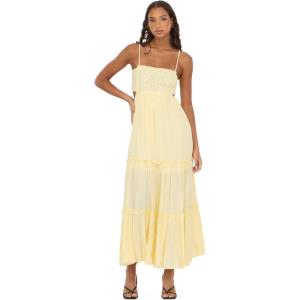 Forever 21 Women’s Smocked Maxi Dress(Yellow)