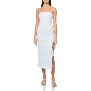 Forever 21 Women’s Strapless Lace Maxi Dress(Blue)