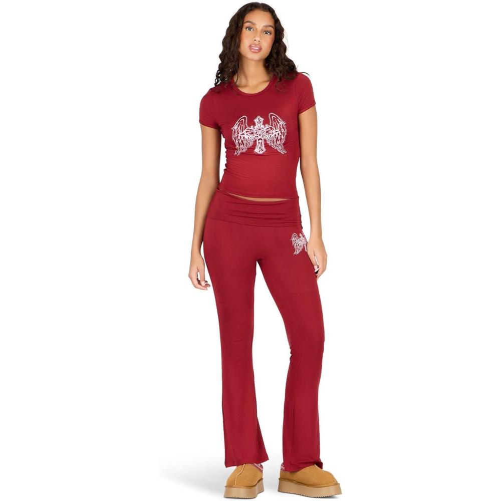 image:imageForever 21 Womens Graphic Tee Legging SetRed
