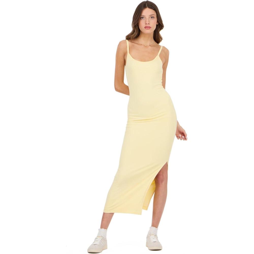 image:imageForever 21 Womens Rib Midi Dress with Slight ScoopYellow