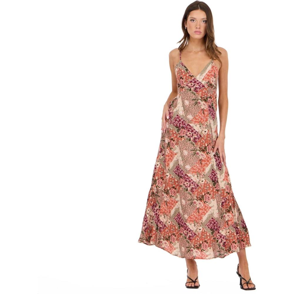 image:imageForever 21 Womens Spaghetti Strap Dress with TieTaupe