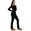 Forever 21 Women’s Bow Detail Top & Pant Set(Black)