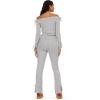 Forever 21 Women’s Bow Detail Top & Pant Set(Heather Grey)