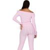 Forever 21 Women’s Bow Detail Top & Pant Set(Pink)
