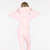 Forever 21 Women’s Cable Knit Hoodie & Flare Set(Pink)