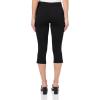 Forever 21 Women’s Capri Pants with Fold Over Waist and Bottom Slits(Black)