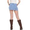 Forever 21 Womens Denim Skort with Pockets(Blue)