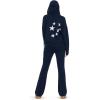 Forever 21 Women’s Hoodie & Foldover Pant Set(Navy)