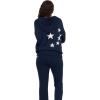Forever 21 Women’s Hoodie & Foldover Pant Set(Navy)