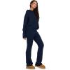 Forever 21 Women’s Hoodie & Foldover Pant Set(Navy)