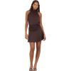 Forever 21 Women’s Mock Neck Halter Dress W/Band(Brown)