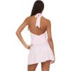 Forever 21 Women’s Mock Neck Halter Dress W/Band(Pink)