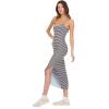 Forever 21 Women’s Rib Midi Dress with Slight Scoop(Blue)