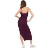 Forever 21 Women’s Rib Midi Dress with Slight Scoop(Burgundy)