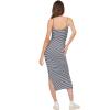 Forever 21 Women’s Rib Midi Dress with Slight Scoop(Navy)