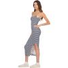 Forever 21 Women’s Rib Midi Dress with Slight Scoop(Navy)